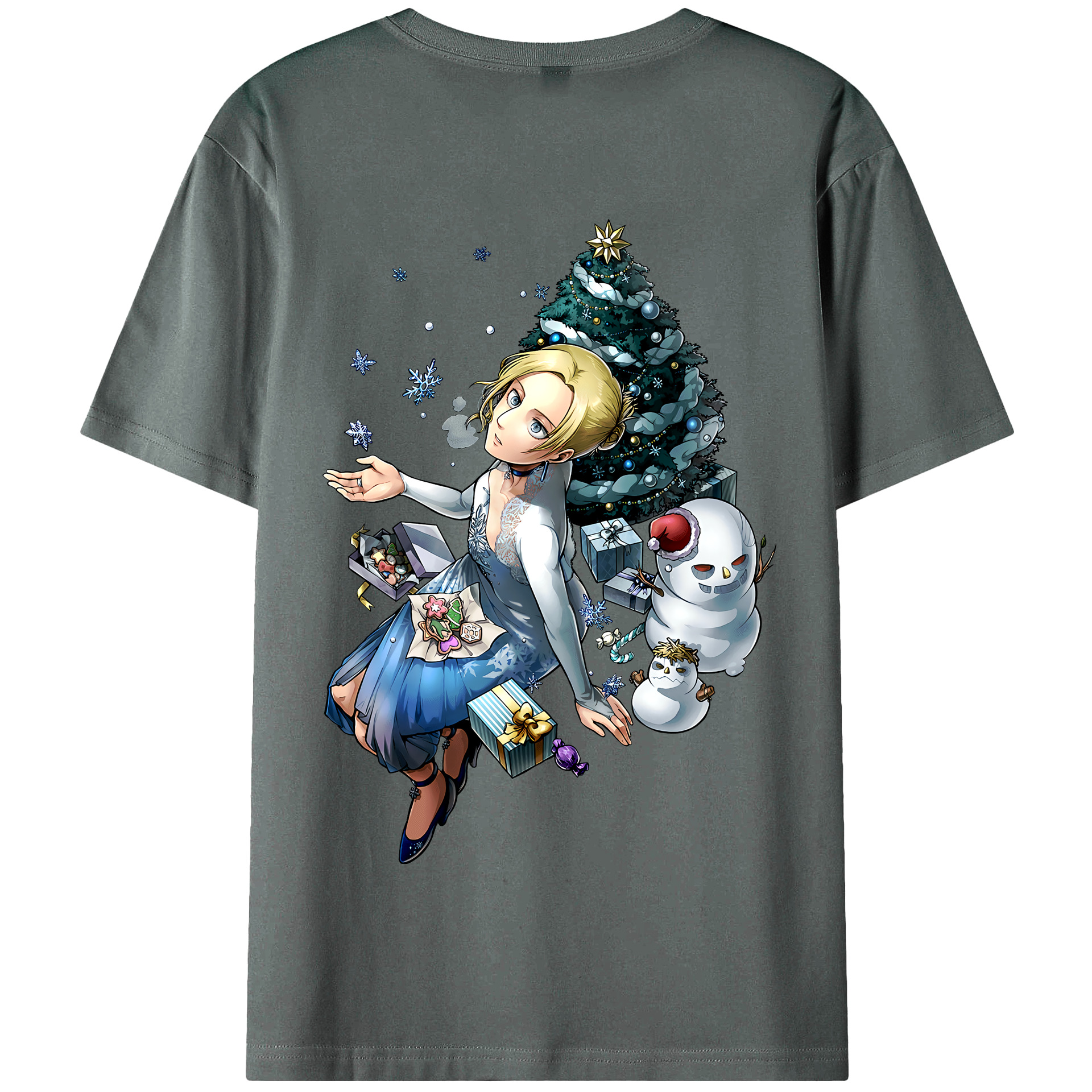 （画像用） 進撃の巨人 アニ・レオンハート Attack on Titan Annie Leonhart 綿100％半袖Tシャツ（背面プリント）